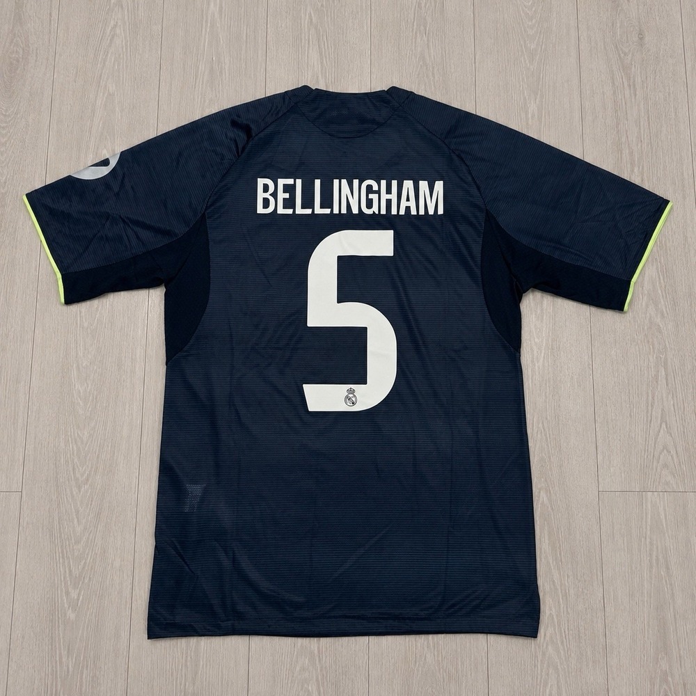 Real Madrid 25/26 BELLINGHAM 5 Navy Jersey Player Version UCL Size Extra Large
